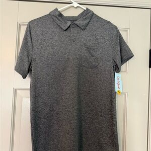 Gray Short Sleeve Kids Polo Shirt